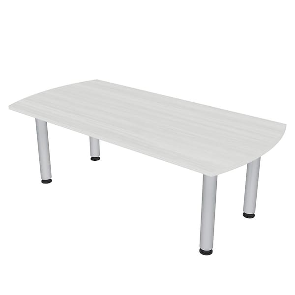 33.5 in W, 69.5 in L, 29 in H, Engineered Wood Top, White